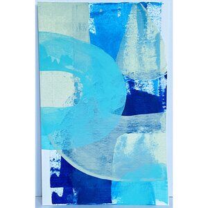 Intersectionality 4 Original Abstract Acrylic Painting 8x10in Matted Frame Ready